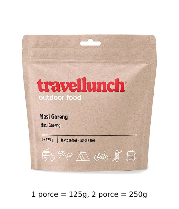 TravelLunch Hlavní jídlo - Nasi Goreng s kuřetem a rýží - bez laktózy jednoporce, jednoporce, Nasi goreng s kuřetem a rýží